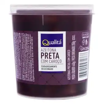 Pão de Açúcar Azeitona preta em conserva com caroço qualitá (250g) oferta