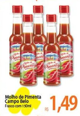 Atacadão Molho de Pimenta Campo Belo Frasco com 150ml oferta