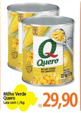 Atacadão Milho Verde Quero Lata com 1,7kg oferta