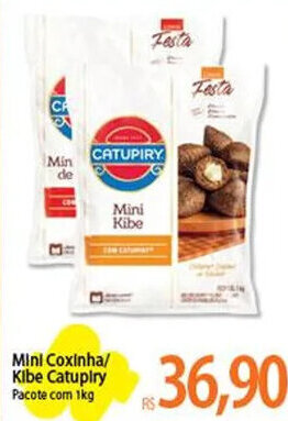 Atacadão Mini Coxinha/ Kibe Catupiry Pacote com 1kg oferta