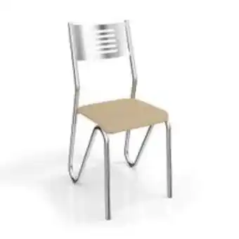 Lojas Becker Cadeira kappesberg nápoles cromada/nude – 2c045 oferta