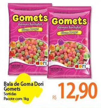 Atacadão Bala de Goma Dori Gomets Sortidas Pacote com 1kg oferta
