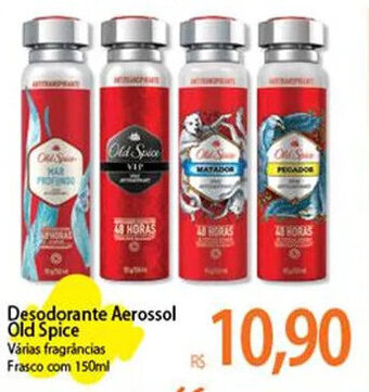 Atacadão Desodorante Aerossol Old Spice Várias fragrâncias Frasco com 150ml oferta