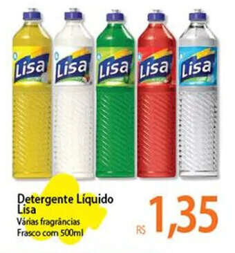 Detergente Líquido Lisa Várias fragrâncias Frasco com 500ml
