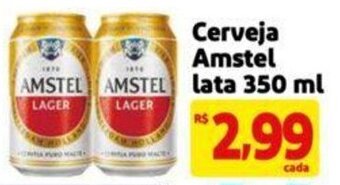 Extra Supermercado Cerveja Amstel lata 350ml oferta