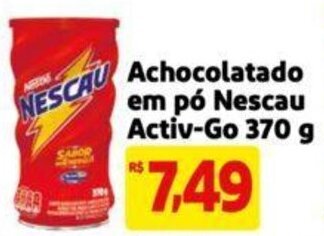 Extra Supermercado Achocolatado em pó Nescau Activ-Go 370 g oferta