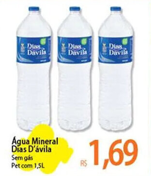 Água Mineral Dias D'ávila Sem gás Pet com 1,5L