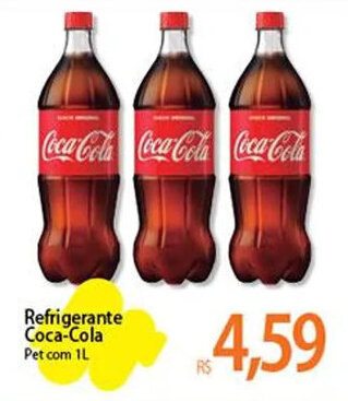 Atacadão Refrigerante Coca-Cola Pet com 1L oferta