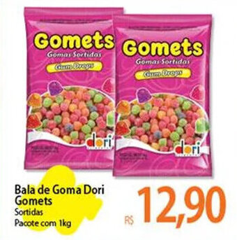 Bala de Goma Dori Gomets Sortidas Pacote com 1kg