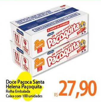 Atacadão Doce Paçoca Santa Helena Paçoquita Rolha Embalada Caixa com 100 unidades oferta