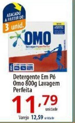 Akki Atacadista Detergente Em Pó Omo 800g Lavagem Perfeita oferta