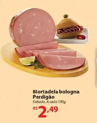 Nacional Mortadela bologna Perdigão Fatiada, A cada 100g oferta