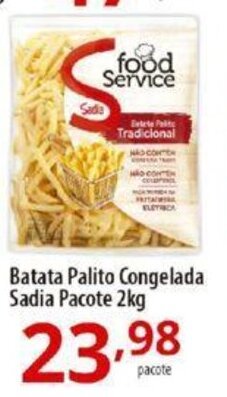 Akki Atacadista Batata Palito Congelada Sadia Pacote 2kg oferta