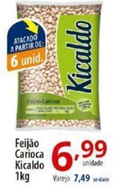 Akki Atacadista Feijão Carioca Kicaldo 1kg oferta