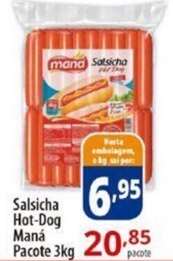 Akki Atacadista Salsicha Hot-Dog Maná Pacote 3kg oferta