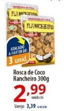 Akki Atacadista Rosca de Coco Rancheiro 300g oferta