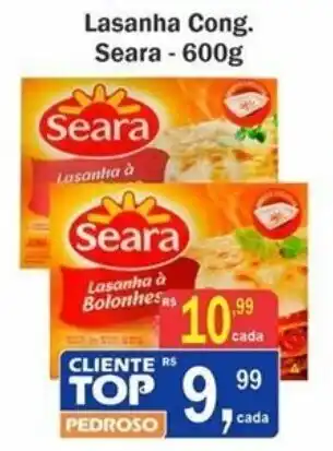 Supermercados Pedroso Lasanha Cong. Seara 600g oferta