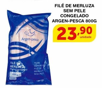 Roldão Filé de merluza sem pele congelado argen-pesca 800g oferta