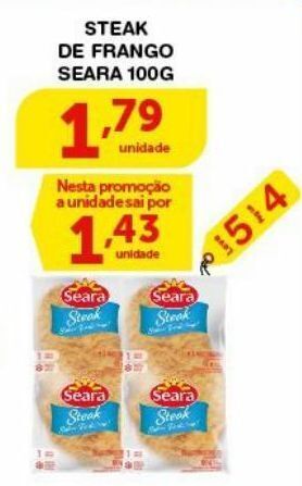 Roldão Steak de frango seara 100g oferta