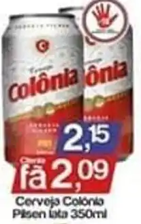 Supermercados Gricki Cerveja Colonia Pilsen Lata 350ml oferta