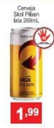 Calvo Atacadista Cerveja Skol Pilsen lata 269ml oferta