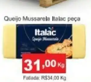 Calvo Atacadista Queijo Mussarela Italac 1kg oferta