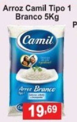 Calvo Atacadista Arroz Camil Tipo 1 Branco 5kg oferta