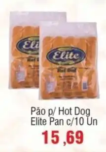 Pão p/ Hot Dog Elite Pan c/10 Un