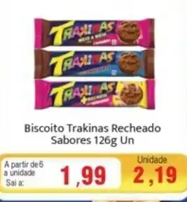 Biscoito Trakinas Recheado Sabores 126g Un