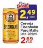 Rossi Supermercado Cerveja Eisenbahn Puro Malte lata 269ml oferta