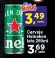 Rossi Supermercado Cerveja Heineken lata 269ml oferta