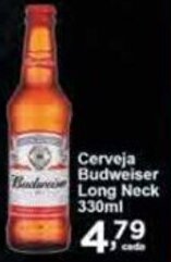 Rossi Supermercado Cerveja Budweiser Long Neck 330ml oferta