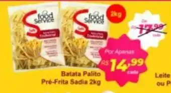 Barbosa Supermercados Batata Palito Pre-Frita Sadia 2kg oferta