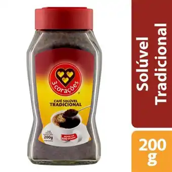 Brasão Supermercados Café solúvel 3 corações tradicional 200g oferta