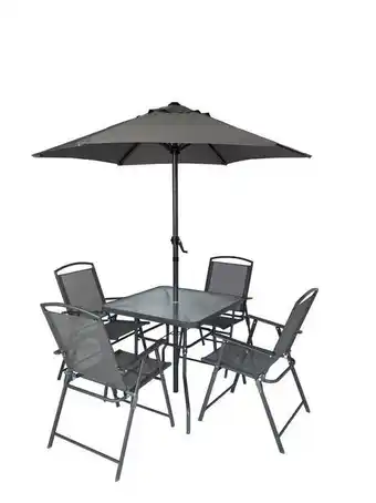 Conjunto de jardim atena 6 peças cinza fascino