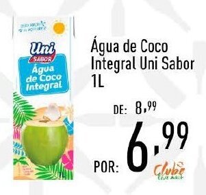 Supermercados Pague Menos Água de Coco Integral Uni Sabor 1L oferta