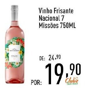 Supermercados Pague Menos Vinho Frisante Nacional 7 Missões 750ML oferta