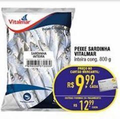 Mercantil Rodrigues Peixe sardinha vitalmar 800g oferta