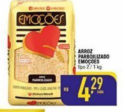 Mercantil Rodrigues Arroz parbolizado emoções tipo 2 1kg oferta