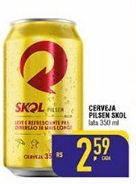 Mercantil Rodrigues Cerveja pilsen skol 350ml oferta