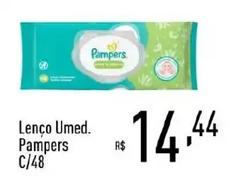 Supermercados Pague Menos Lenço Umed. Pampers C/48 oferta