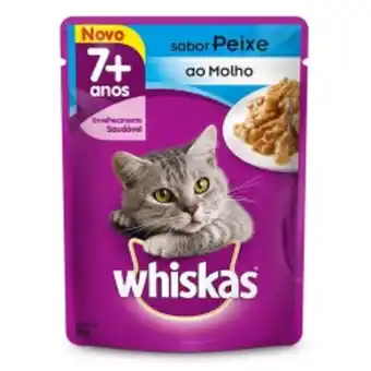 Ração p/gatos whiskas 85g sache 7+ peixe