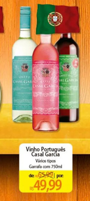 Atacadão Vinho Português Casal Garcia Vários tipos Garrafa com 750ml oferta