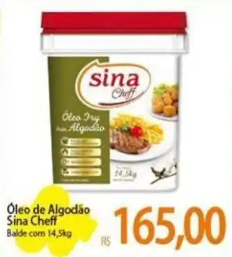 Óleo de Algodão Sina Cheff Balde com 14,5kg