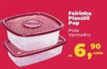 Feirinha Plasútil Pop Pote Vermelho
