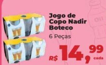 Supermercados Mateus Jogo de Copo Nadir Boteco 6 Peças oferta