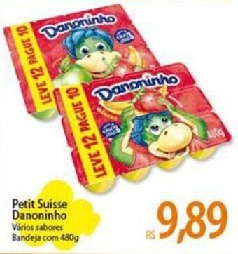 Petit Suisse Danoninho Vários sabores Bandeja com 480g