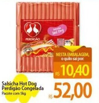 Atacadão Salsicha Hot Dog Perdigão Congelada Pacote com 5kg oferta
