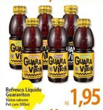 Atacadão Refresco Líquido Guaraviton Vários sabores Pet com 500ml oferta