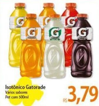 Atacadão Isotônico Gatorade Vários sabores Pet com 500ml oferta